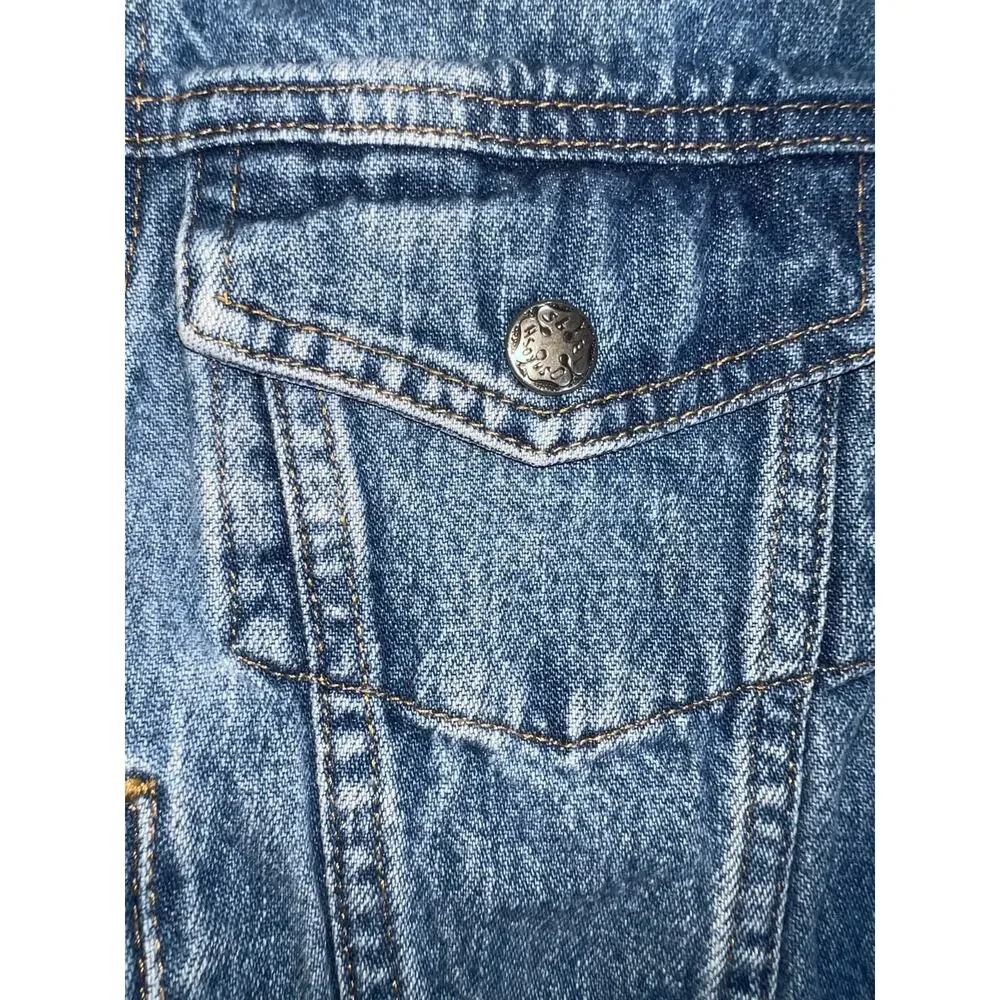OshKosh B'Gosh Vintage Y2K blue denim trucker toddler jacket sz 3/3T girls/boy
